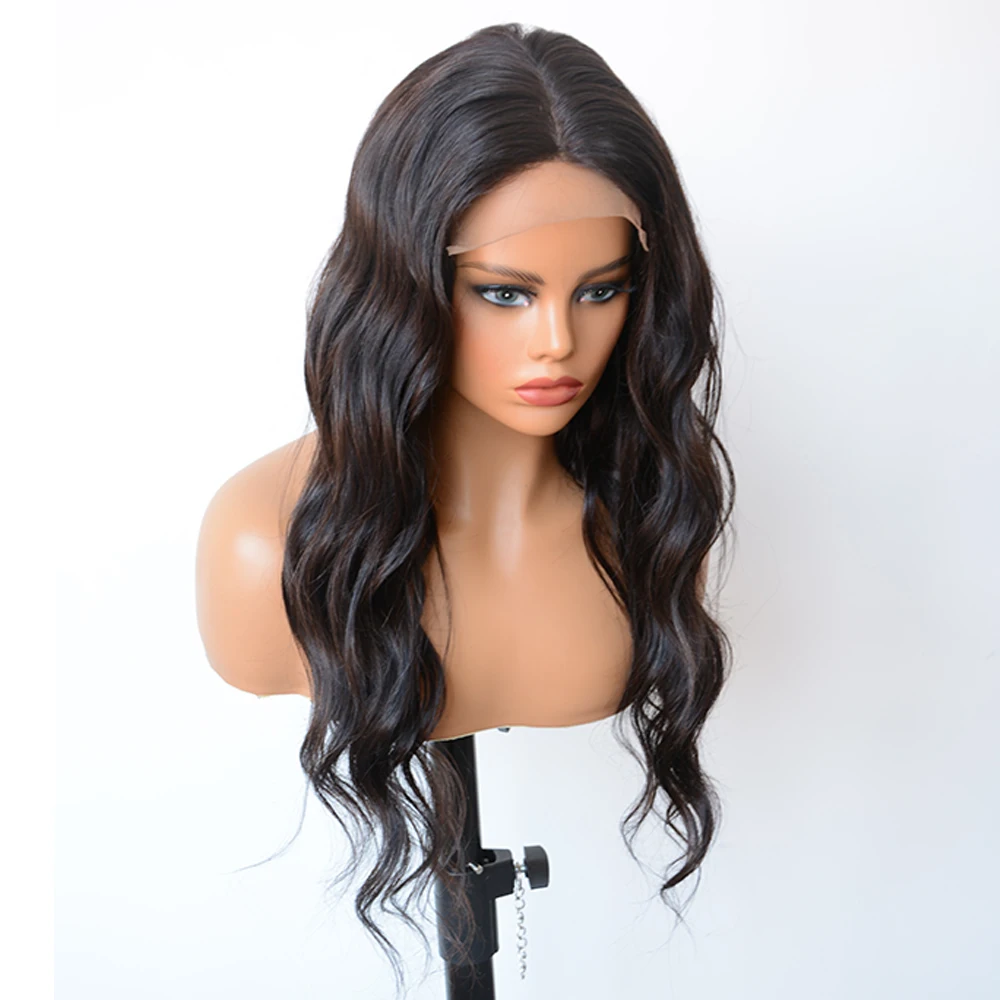 silk top 4x4 straight Human Hair Wigs With Baby Hair Brazilian Lace Front Wig For Women 150% 180% Density