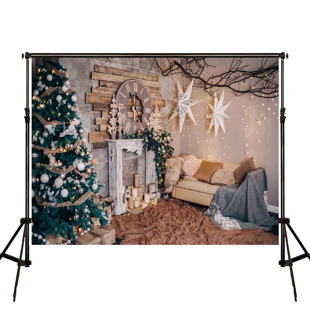 VinylBDS 7x5ft Christmas Background Photography Home Decoration Party Photographic Backdrop For Photo Studio