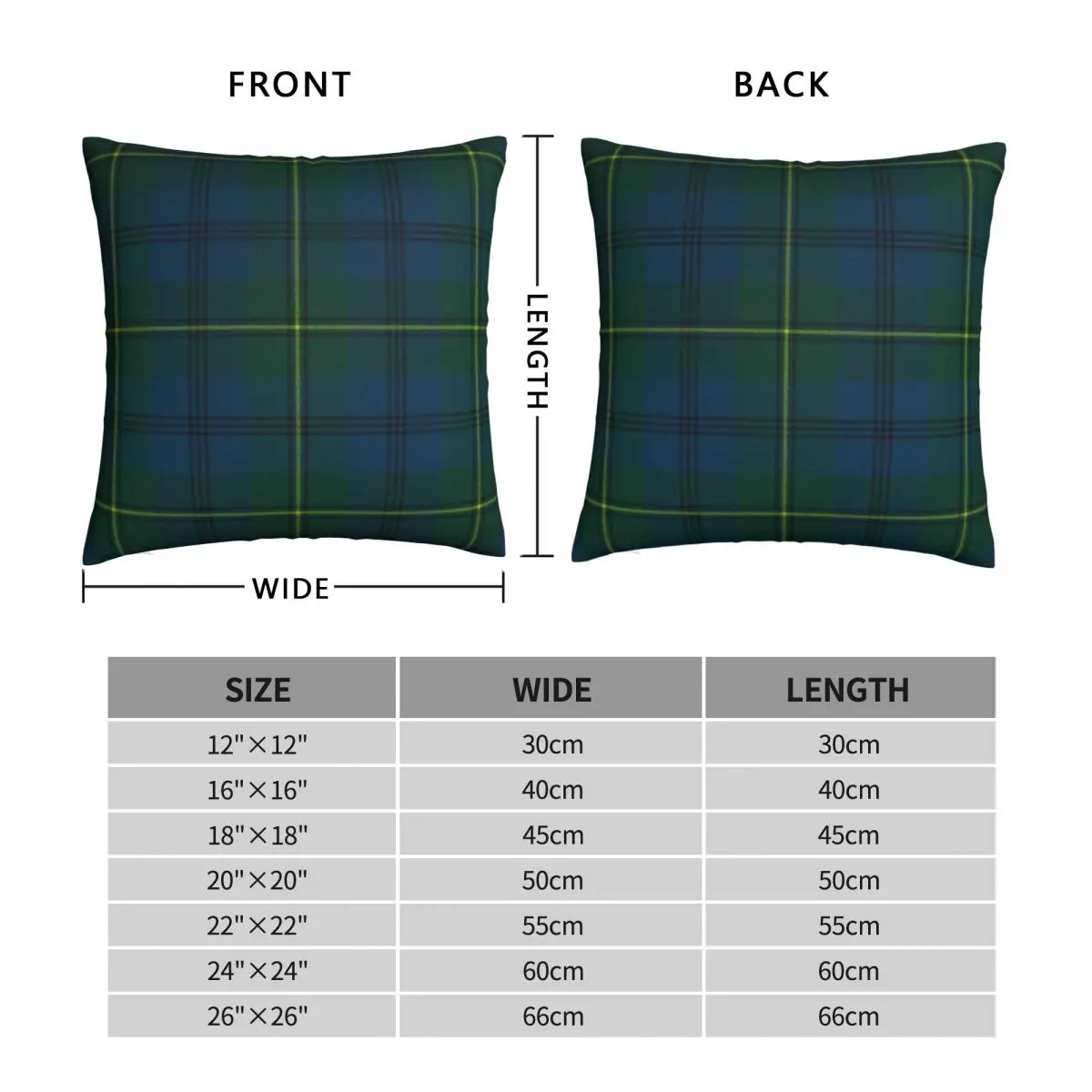 Johnstone Tartan Clans Of Scotland Square Pillowcase Polyester Linen Velvet Printed Zip Decor Pillow Case Bed Cushion Cover 18