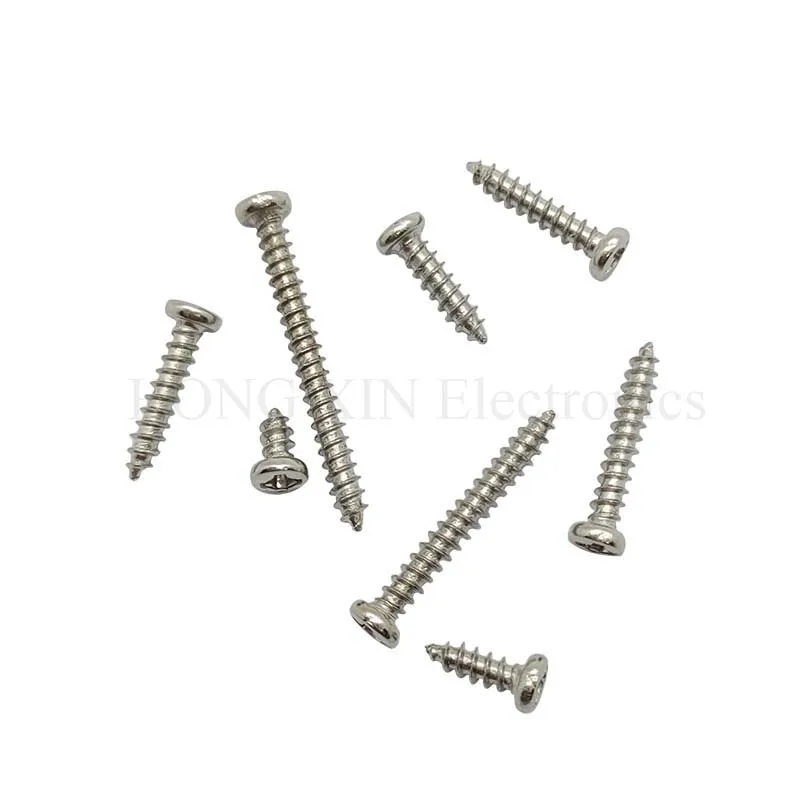 800pcs M2(2mm) Nickel Plated Carbon Steel Phillips Pan Head Self Tapping Screws Assortment Kit M2*4/5/6/8/10/12/16/20mm