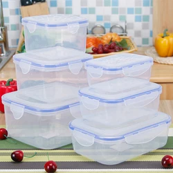 Plastic Lunch Box For Kids Bento Box Food Storage Container For School Office Worker Outdoor Picnic Snack Meal Microwave 6 Size