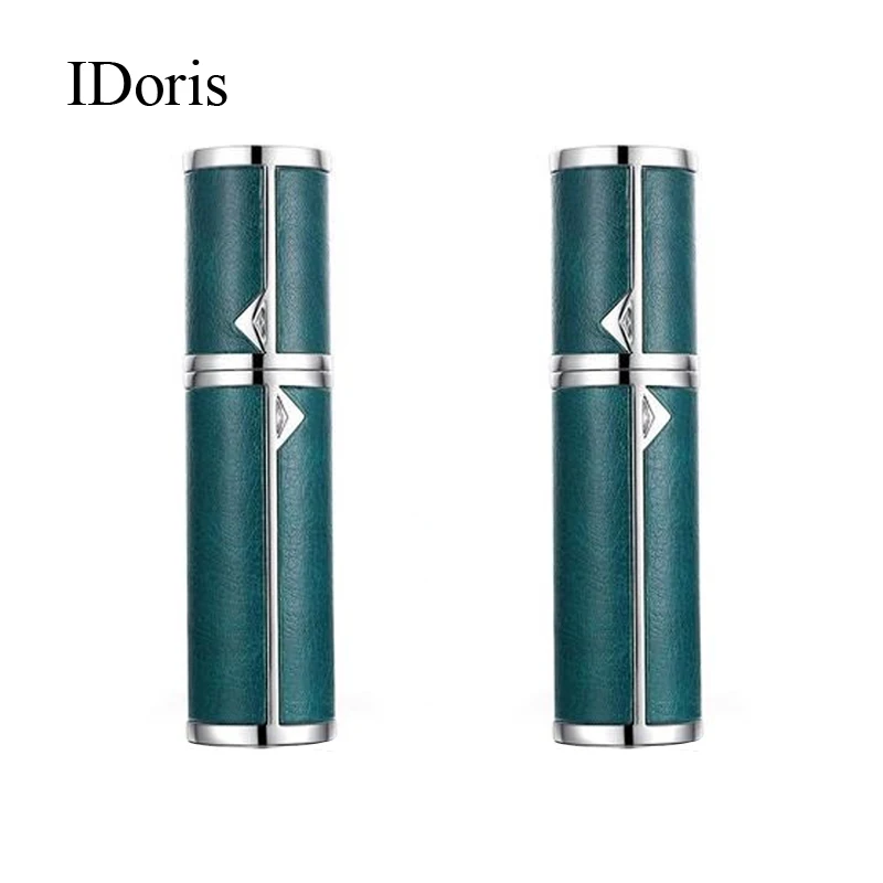 

IDoris 5ml Pump Aluminum Plain Perfume Bottle Sprinkler Atomizer Metal Glass Inner Bottle Empty Spray Bottle For Travel 2PC