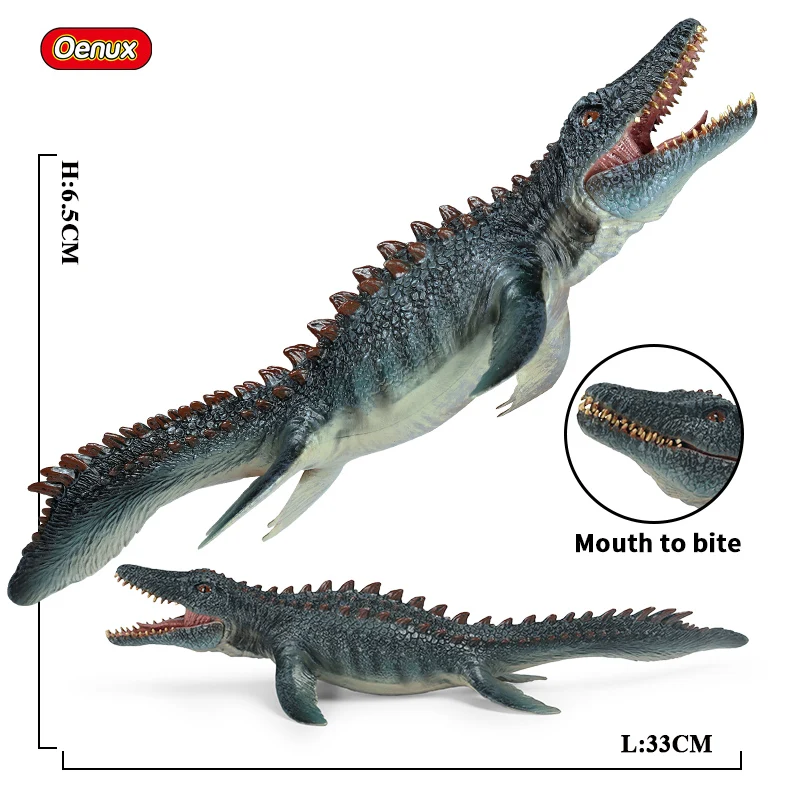 Oenux Prehistoric Savage Mosasaurus Megalodon Mammuthus Jurassic Dinosaurs Sea Life Animals Model Action Figures Toy Kids Gift