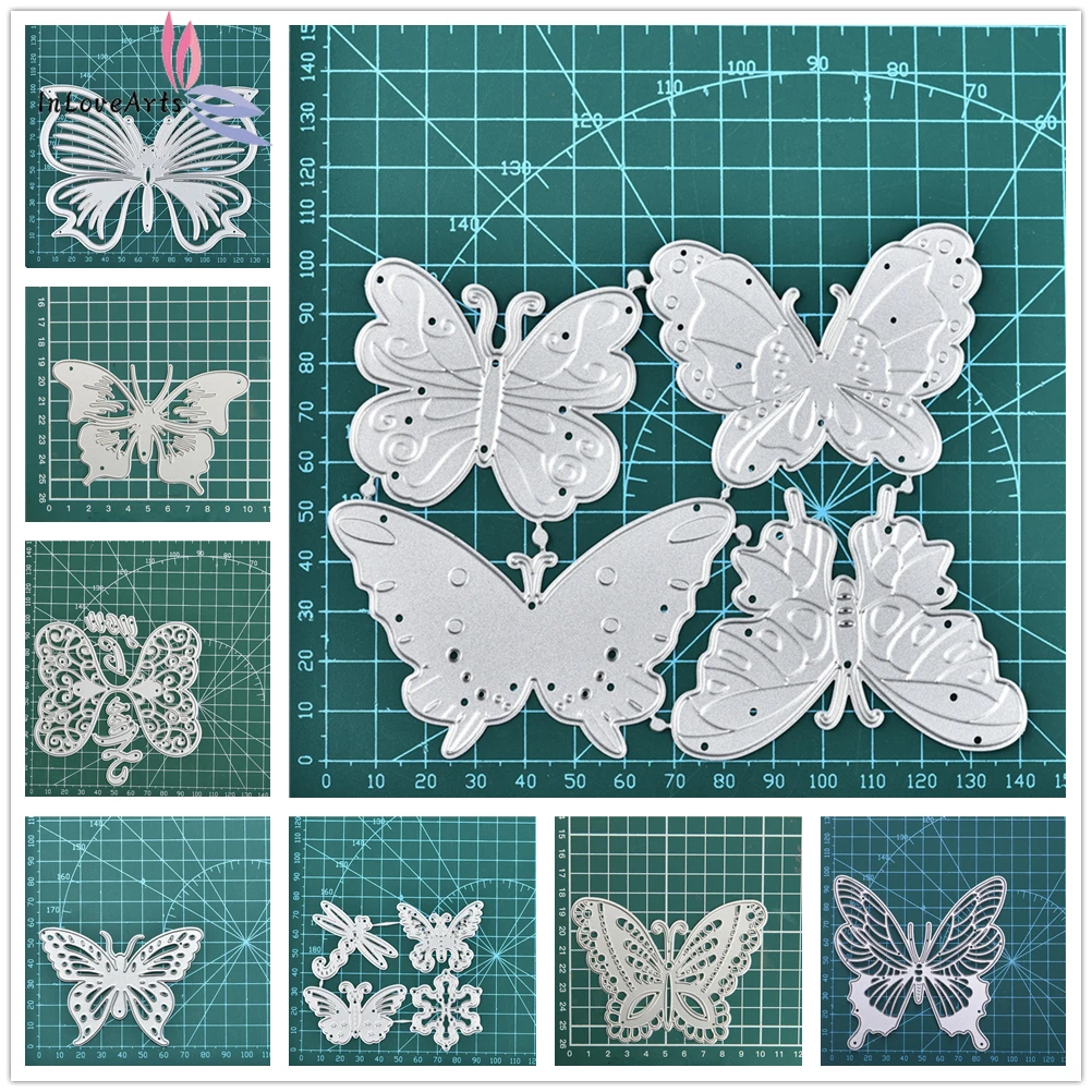 

InLoveArts Butterfly Metal Cutting Dies for DIY Scrapbooking Album Paper Cards Decorative Crafts Embossing Butterflies Die Cuts