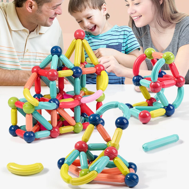 

15-100Pcs Big Size Magnetic Stick Designer Building Blocks Set Kids Magnets Bricks Montessori Educational Toys For Children Gift