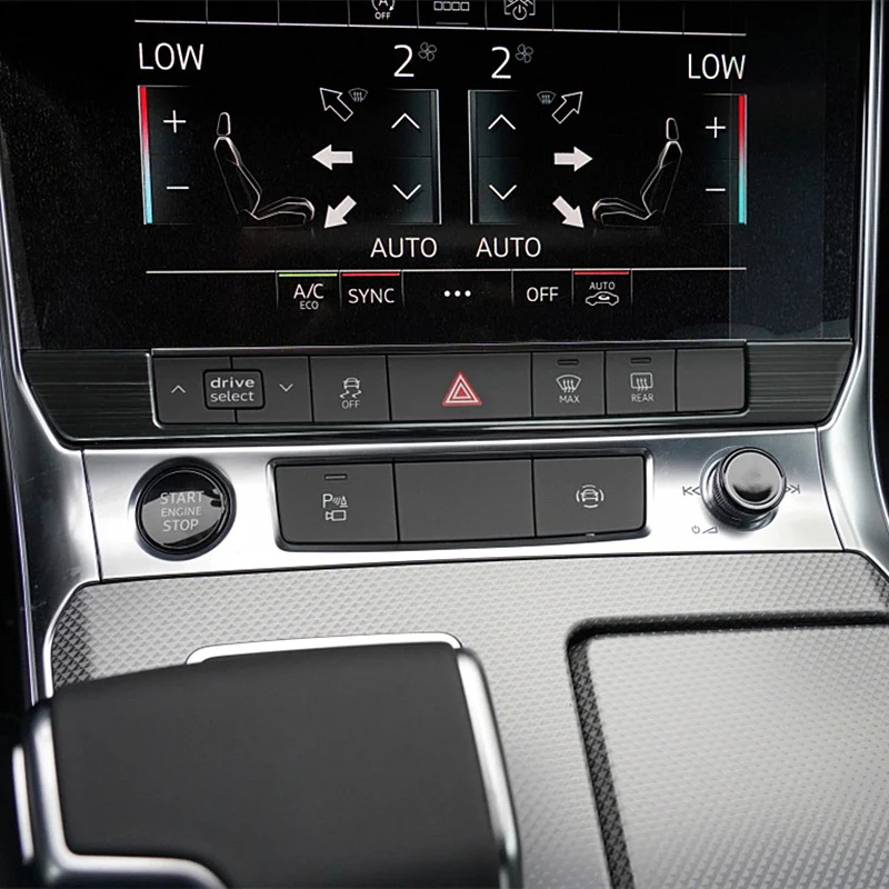 Pulsanti della Console centrale in acciaio inossidabile rivestimento della copertura della decorazione del telaio per Audi A6 C8 2019-2021 accessori