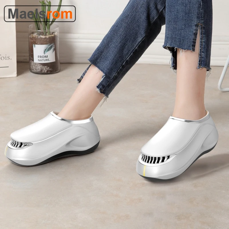 1pcs Intelligent Foot Massager Shoe Improve Blood Circulation Electric Walkable Massage Shoes 4 Colors Air Heating