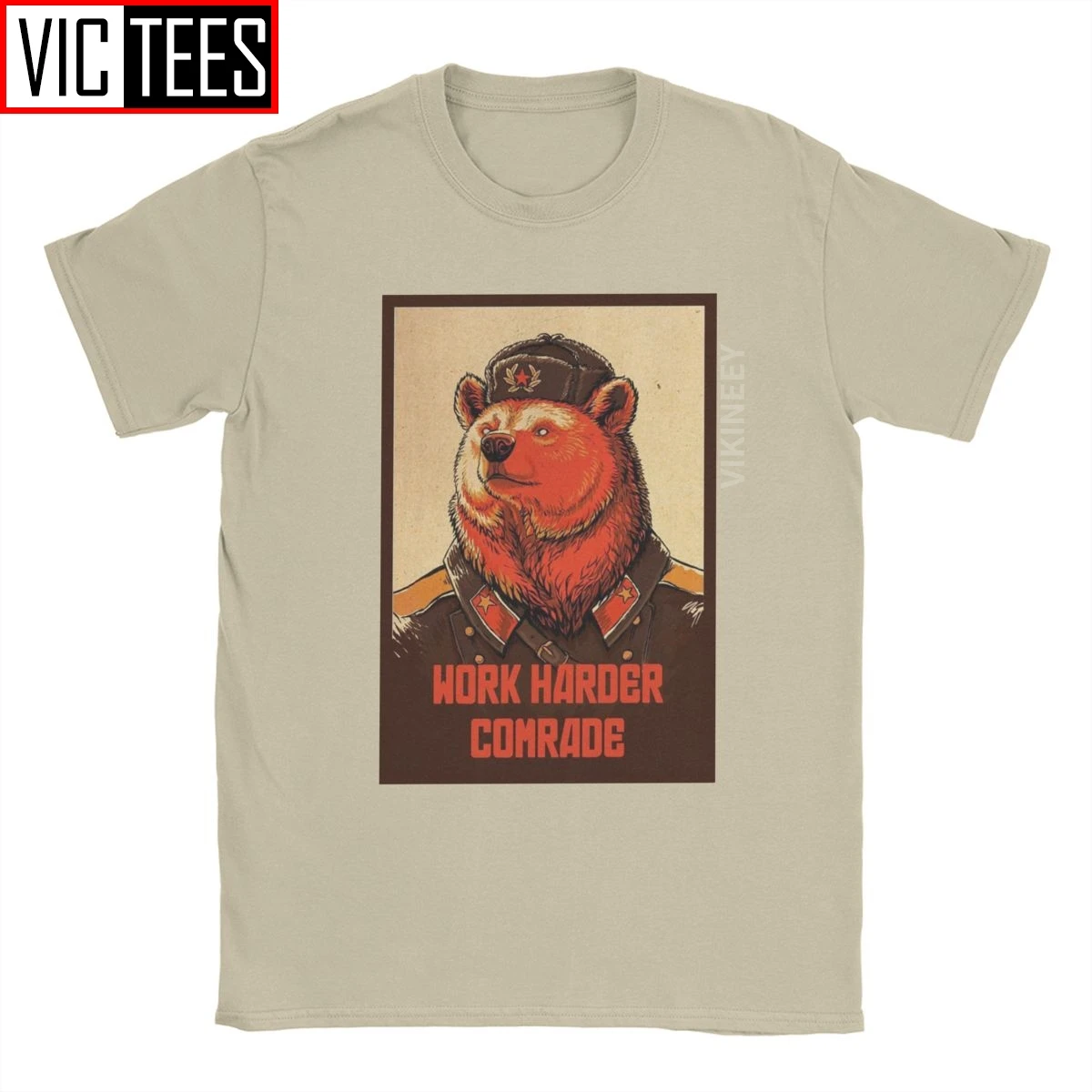 Work Harder Comrade The Soviet Union T-Shirt Men Cotton Tshirt Communist Communism Ussr Comrades Russia Adult