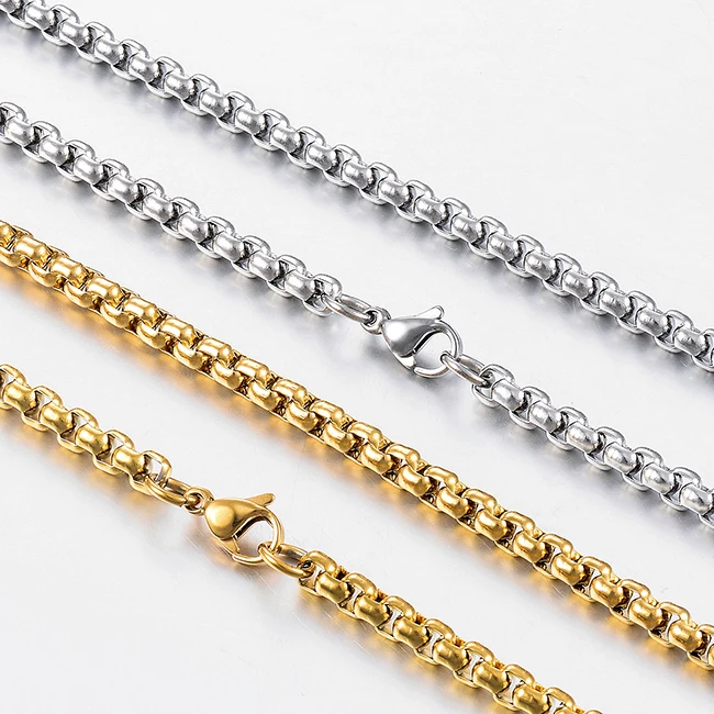 Herren-Halskette aus Edelstahl im Hip-Hop-Stil, Modischer Hochwertiger Schmuck – Detail 4