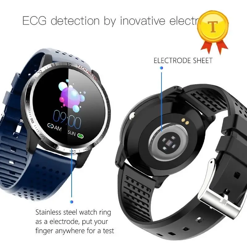 

2020 Newest ECG HRV PPG Smart Watch Heart Rate Blood Pressure Smart Bracelet Monitor Health Bracelet For Men Android IOS VS L9