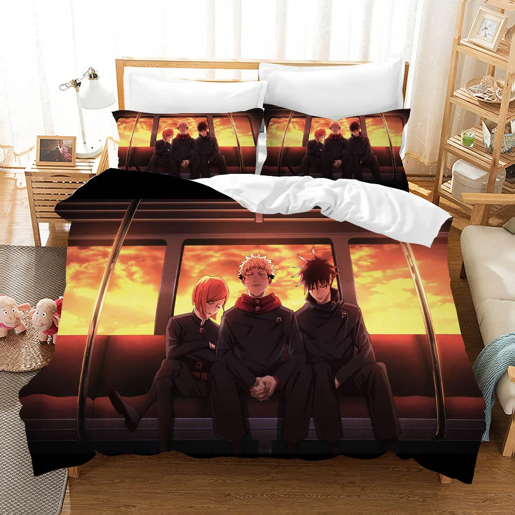 Jujutsu Kaisen Bedding Set Japan Famous Anime Duvet Cover Sets Comforter Bed Linen Twin Queen King Single Size Dropshipping Gift