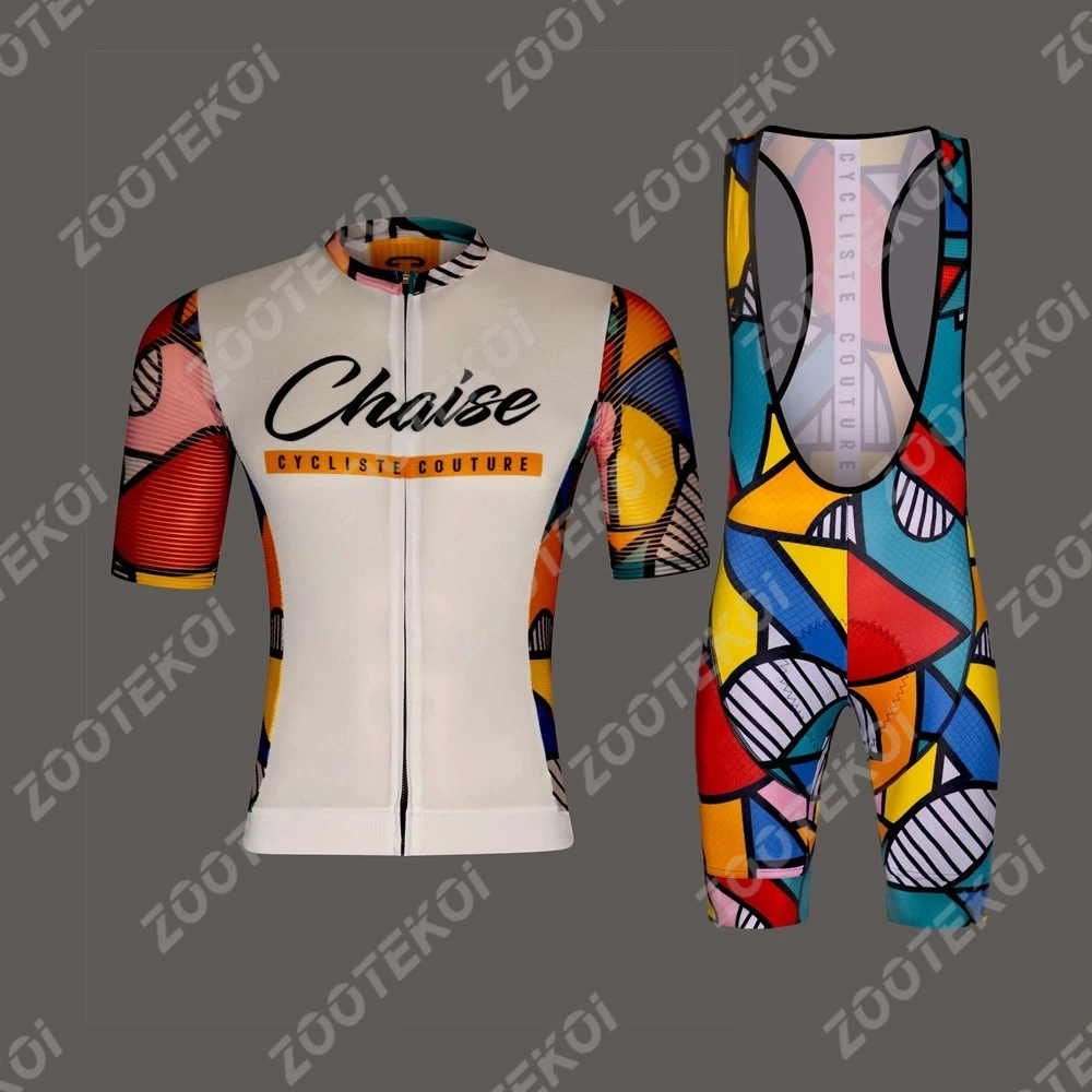 New Chaise Summer Men’s Jersey Set  Clothing Bike Clothes Cycling Clothing Breathable Short Sleeve Suit 9D GEL Maillot Ciclismo