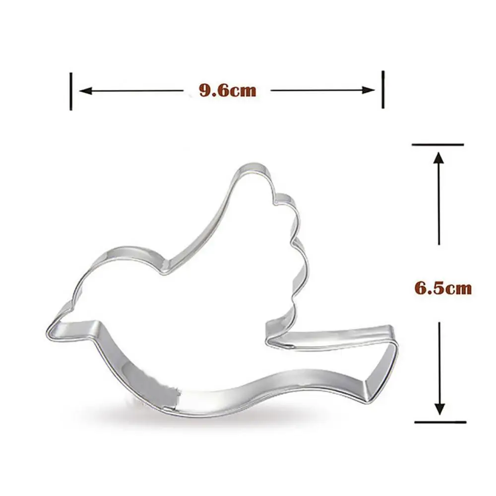 Bird Shape Cookies Mold Stainless Steel Chocolate Cookie Cutter Mold Baking Tool Kitchen Supplies For Kids Party