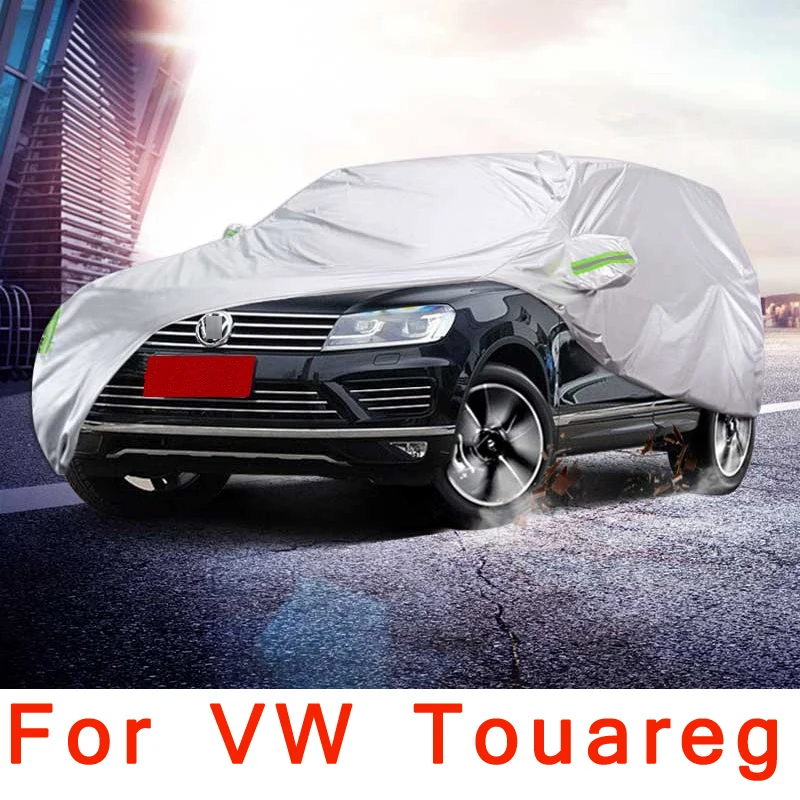 

Full Car Covers Outdoor Sun UV Protection Dust Rain Snow Oxford cloth Protective For Vw Touareg 7p 2017 2018 2020 Accessories