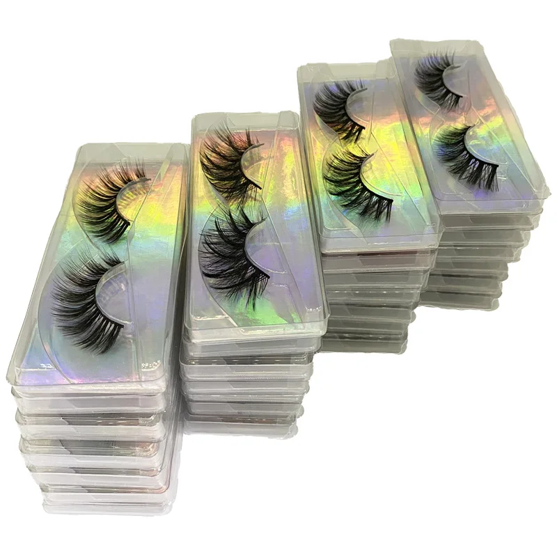 Faux Mink Eyelashes Wholesale Natural 3d Mink Lashes Bulk Fluffy Wispy Lash Pack Fake Eyelashes Make Up False Lashes In Bulk