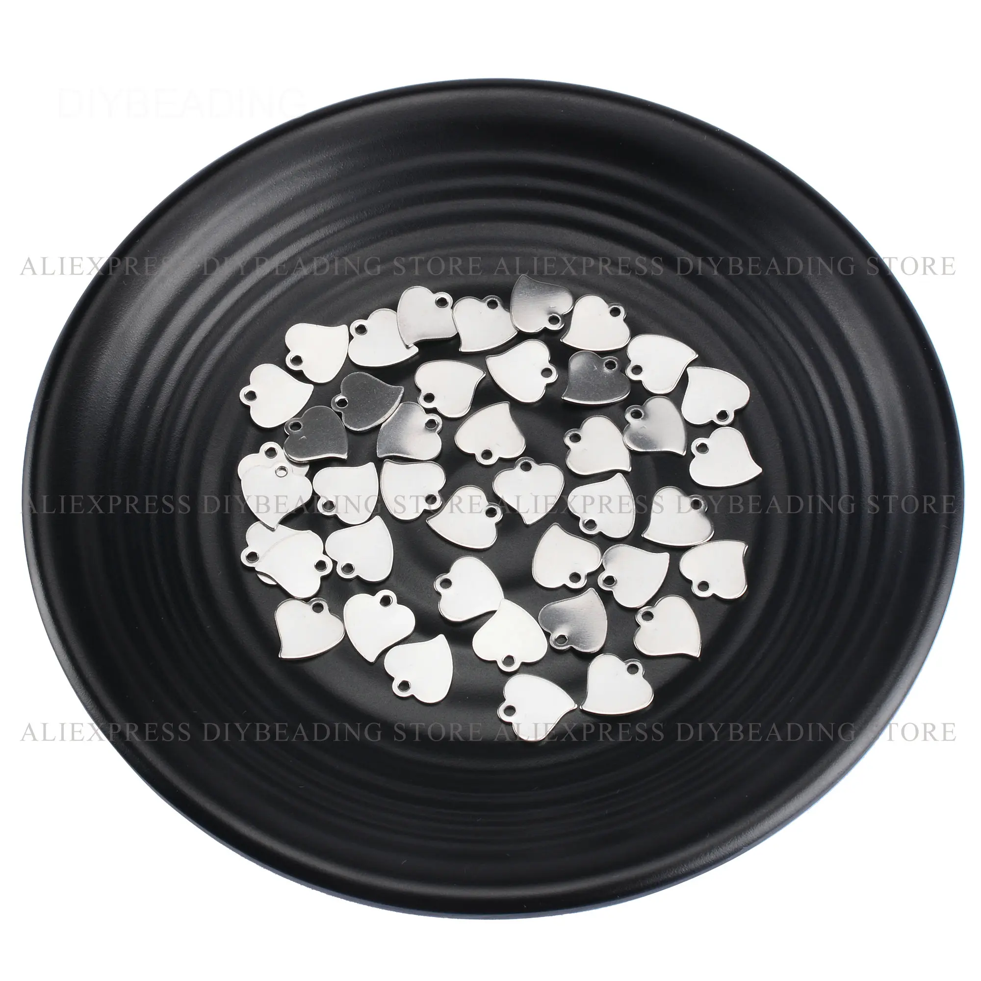 

Пустые заготовки в форме сердца 50-1000 шт./гравировочные заготовки в форме плоского сердца/небольшой подвесной диск в форме сердца из нержавеющей стали с отверстием