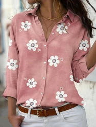 Camisa informal de manga larga para mujer, Top holgado, elegante, a la moda