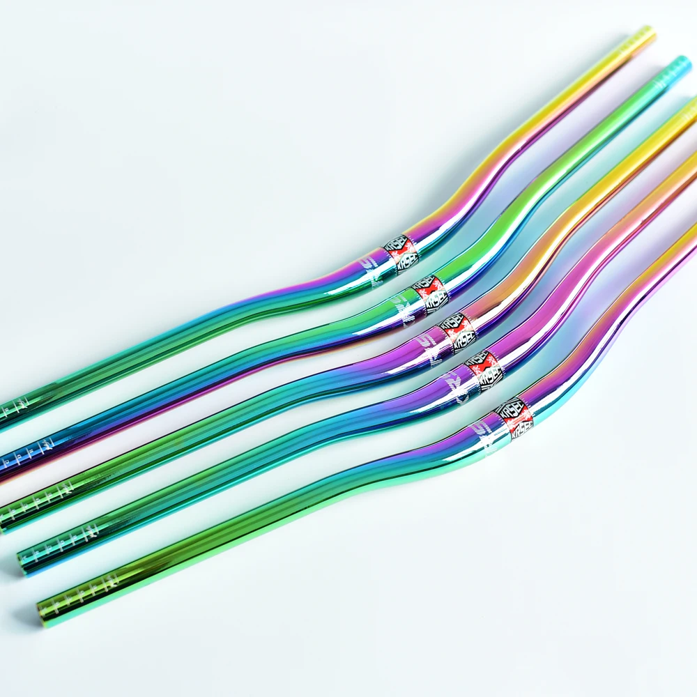 

Bicycle Colorful Handlebar DH downhill Racing Bike Rise Handlebar AM XC MTB Mountain Road Bike Rainbow Handlebar 31.8*800mm