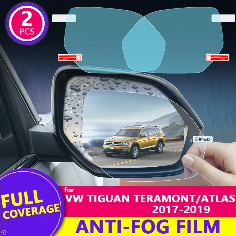 for VW  Teramont Atlas 2017-2019 Rearview Mirror Film HD Anti-Fog Anti-Scratch Rainproof  Auto Mirror Sticker Car Accessories