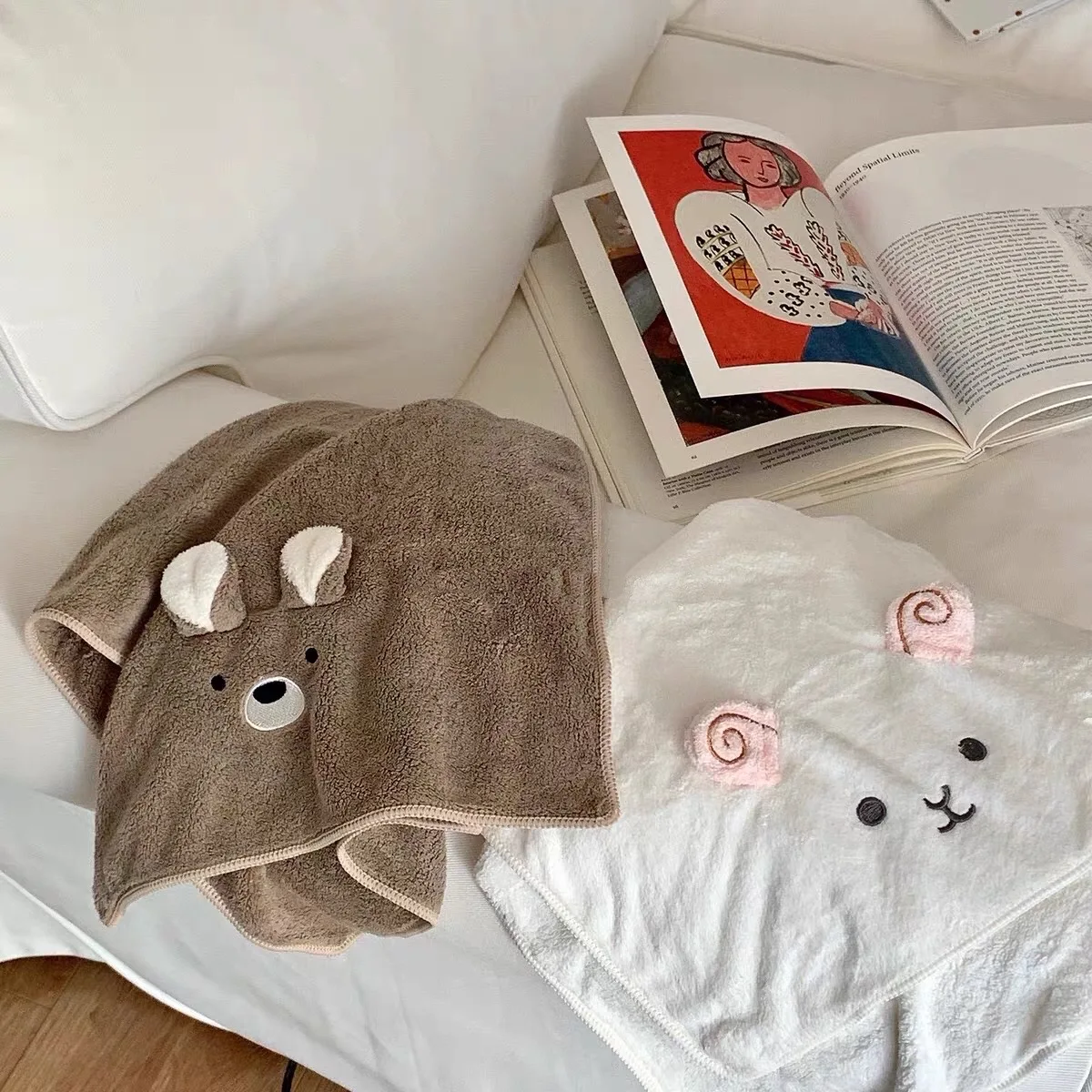 Soft and super cute three-dimensional bear and lamb towel bath  set badkamer a ccessoires handdoeken set  harrypotter