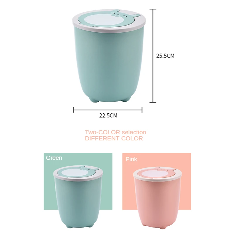 Fuk Thr mini trash bin compact desktop multi-function sturdy classification trash can cartoon rabbit cute storage bucket