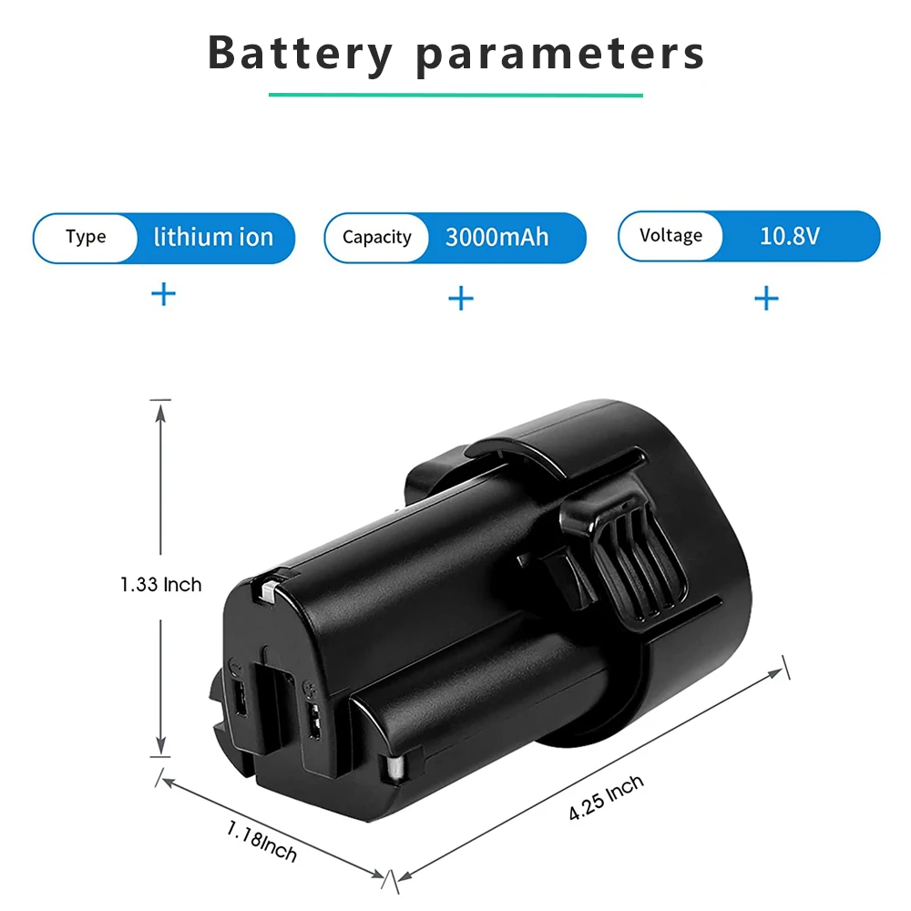 Probty 3000mAh 10.8V li-ion bateria do narzędzi Makita BL1013 BL1014 BL 1013 BL 1014 LCT203W 194550-6 194551-4 195332 DF030D