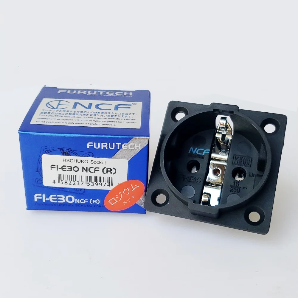 HiFi Schuko Furutech FI-E30 NCF nano presa di rame puro placcato Rhodium UE spina di Alimentazione 8PCS