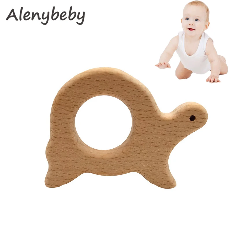 

Beech Wooden tortoise Teether Natural Handmade Wooden Teether DIY Wood Personalized Pendent Eco-Friendly Safe Baby Teething Toys