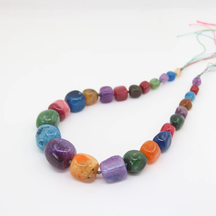 Natural Agates Graduate Nugget,Mix Colour Freeform Cut Dragon Vein Onxy, For Pendant Necklaces Bracelet Earring Jewelry Mak