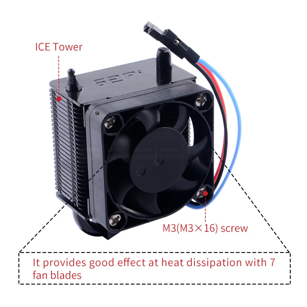 Raspberry Pi 5V Verstelbare Speed Fan 7 Blades Heel Stille Koellichaam Mini Cooling Pwm Ventilator Voor Raspberry Pi