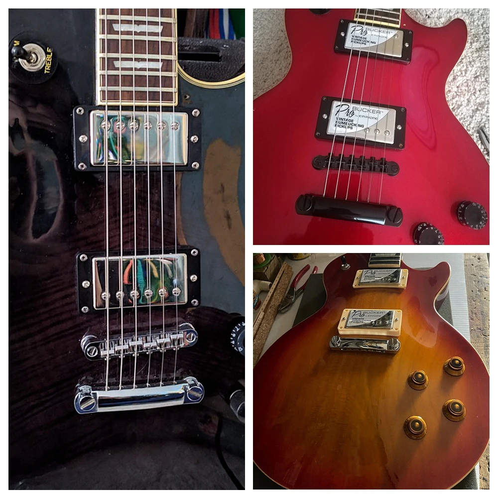 1Set ProBucker Alnico Pickups Guitar Pickups with Pro Wiring Harness Pots & 3 Way Switches for LP Electric Guitar