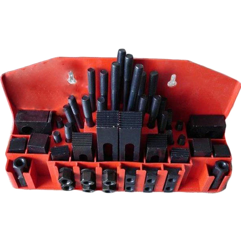 M10 milling cutted Combination Platen Mold Parts 58PCS/Set Milling Machine Pressure Plate Universal Clamp Group Code Iron