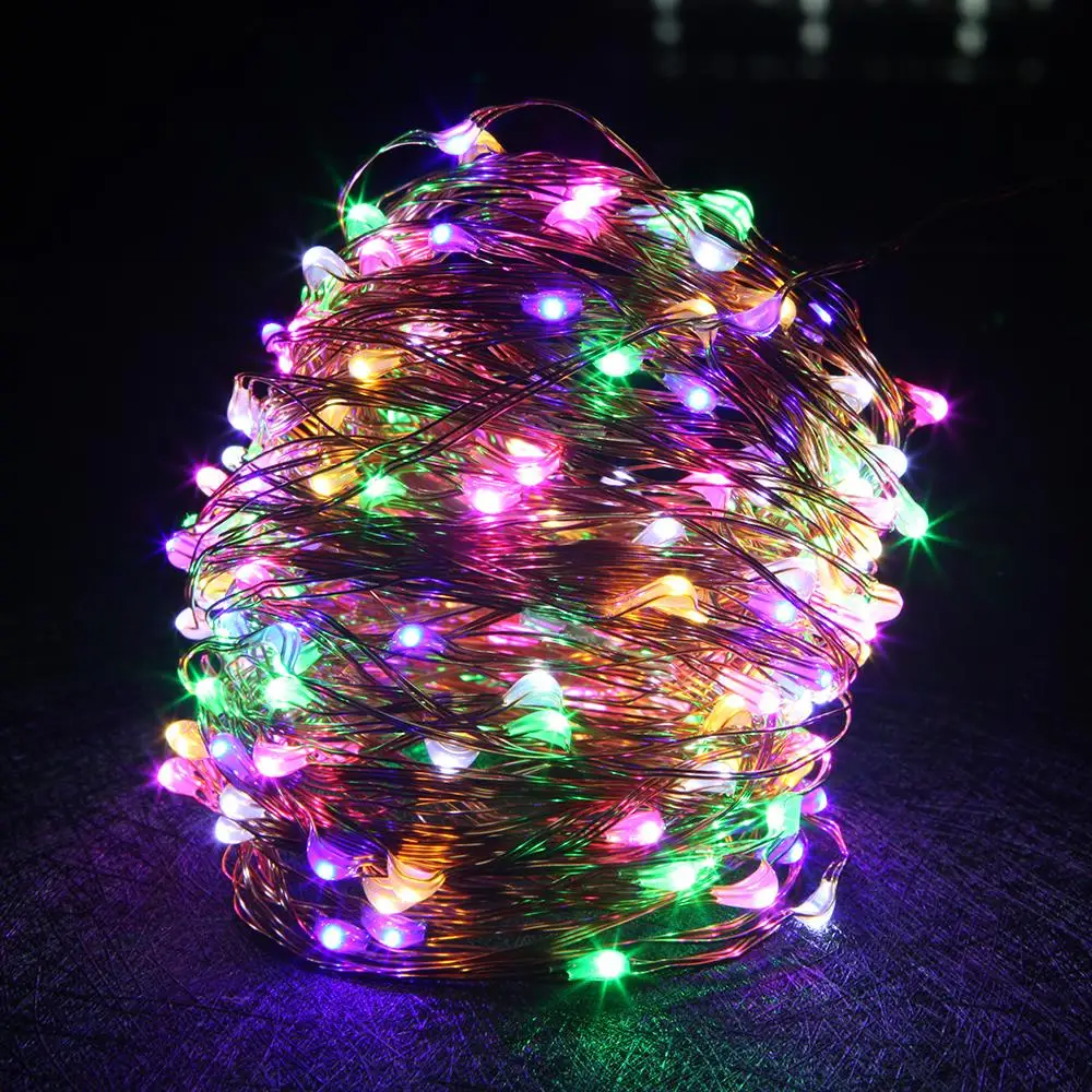 Decorative String Lamps 10M/20M/30/50M Copper LED Christmas Light With Remote And Driver For Garden Party Wedding Decoration