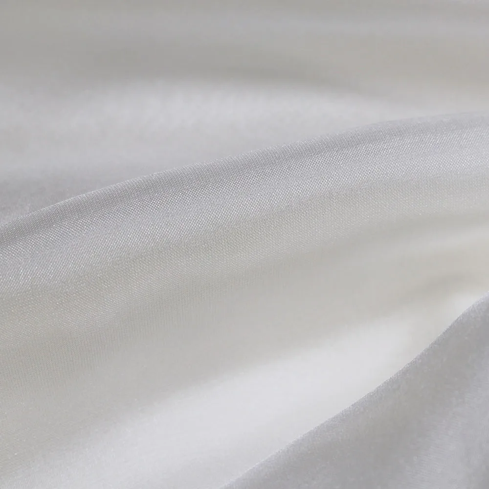 Wholesale 6mm 140cm White Thin Un-dye Nature Silk Chiffon Fabric Meter Prue Silk Dress Lining Fabrics for Painting and Sewing