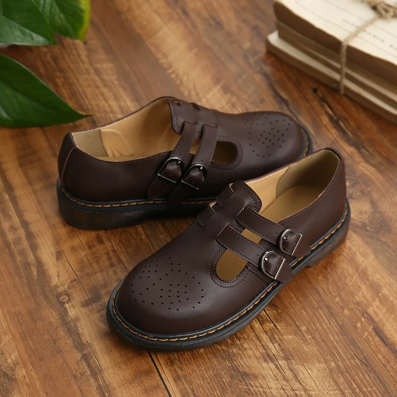 New Japanese Style JK Uniform Shoes Vintage College Student Shoes Women Girls Platform Shoes 35-40