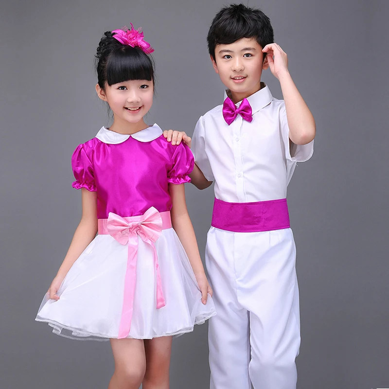 

Children's jazz dance Latin dance chorus costumes uniforms school uniform girls boys host dress poetry reading costumes