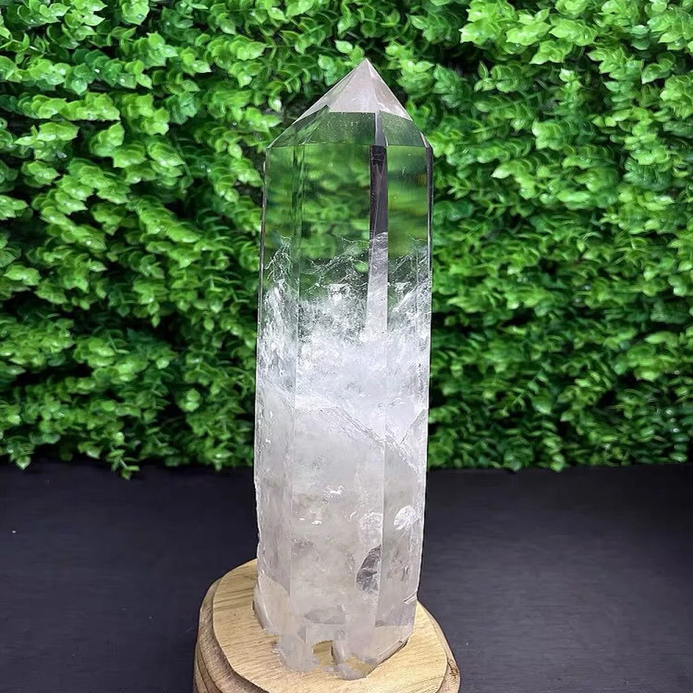 300-600g Large White Clear Lemurian Seed Quartz Natural Want Tower Point Cluster Crystal Rough Healing Energy Stone