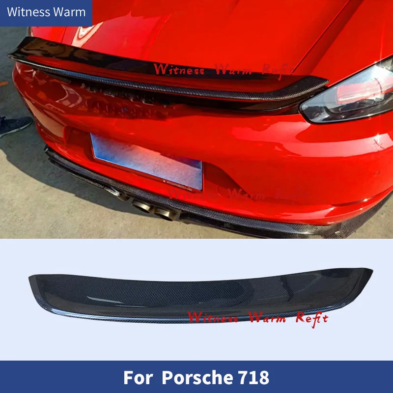 Carbon Fiber Rear Trunk Lip Spoiler Wing For Porsche 718 Boxster convertible 2Door 2016-2019 Auto Car body kit