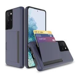 Candy Color Card Slots Cover Business Case For Samsung Galaxy S21 Ultra S20 FE Note 20 S10 Plus 5G Cover For S21+ Note 10 plus