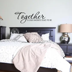 Together is Our Favorite Place to Be Family Wall Decal Wedding Marriage Love Inspirational Quote Wall Sticker Bedroom Deco