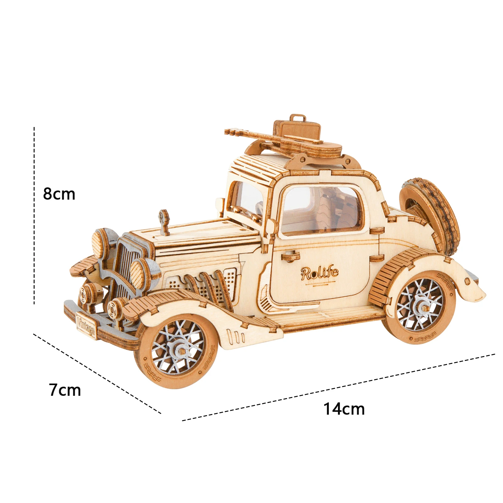 Robotime Rolife Vintage Car Model 3D Wooden Puzzle Toys for Chilidren Kids Adult TG504