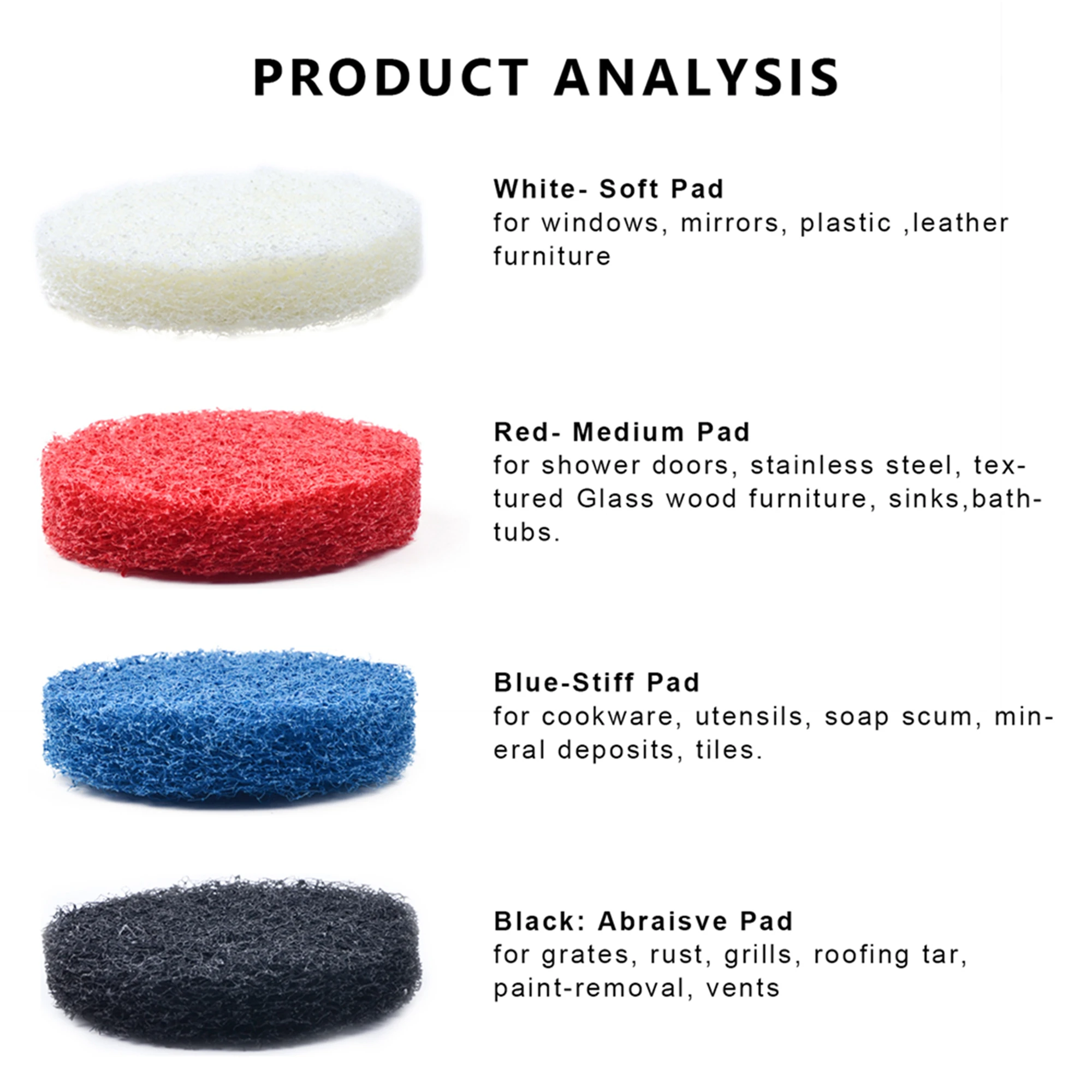 11 STUKS Elektrische Boor Borstel Dikker Scrub Pads Boormachines Scrubber Borstel Tegel Bad Cleaner Gereedschap Kit met Verlengen staaf