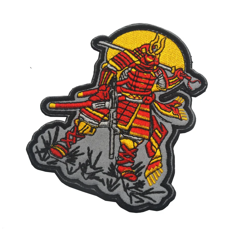 Military Tactical  Badge Fastener Patch Japan Samurai warrior and Vikings Warrior Armour patch