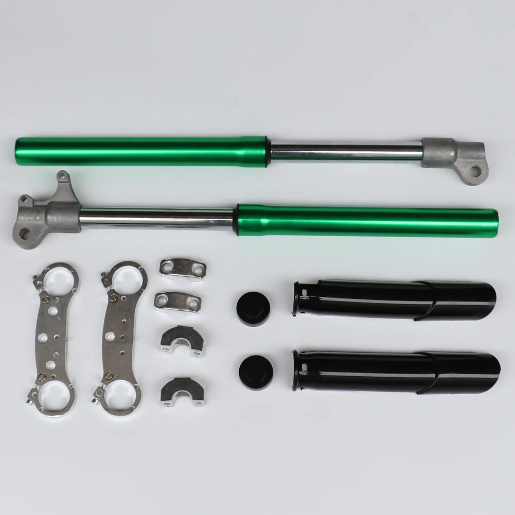 Original inverted front fork with upper and lower aluminum blocks for small Apollo off-road motorcycles