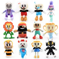 13 Style Cuphead Plush Toy Mugman Ms.Chalice Boss King Dice Puphead Soft Plush Stuffed Toys Cute Cartoon Doll For Kid Xmas Gifts