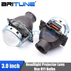 Britune Car Lens Koito Q5 H11 LED HID Halogen Lights Retrofit Projector 3.0 inch Bi-xenon Single Xenon Lenses Accessories Tuning