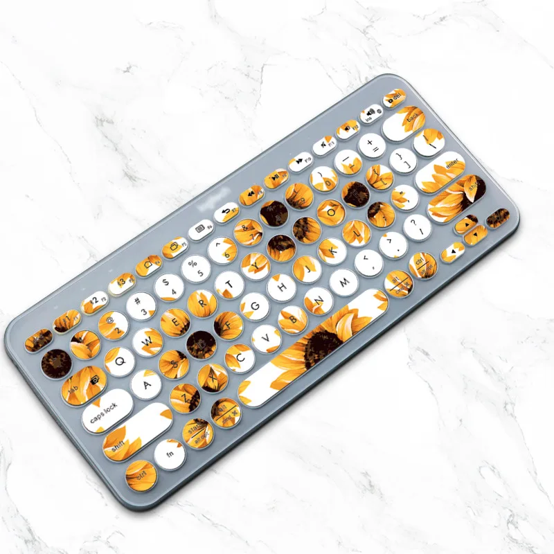For Logitech K380 Wireless Bluetooth Keyboard Cover Painted Color  Protective Film Silicone Dustproof Keyboard Protective Cover