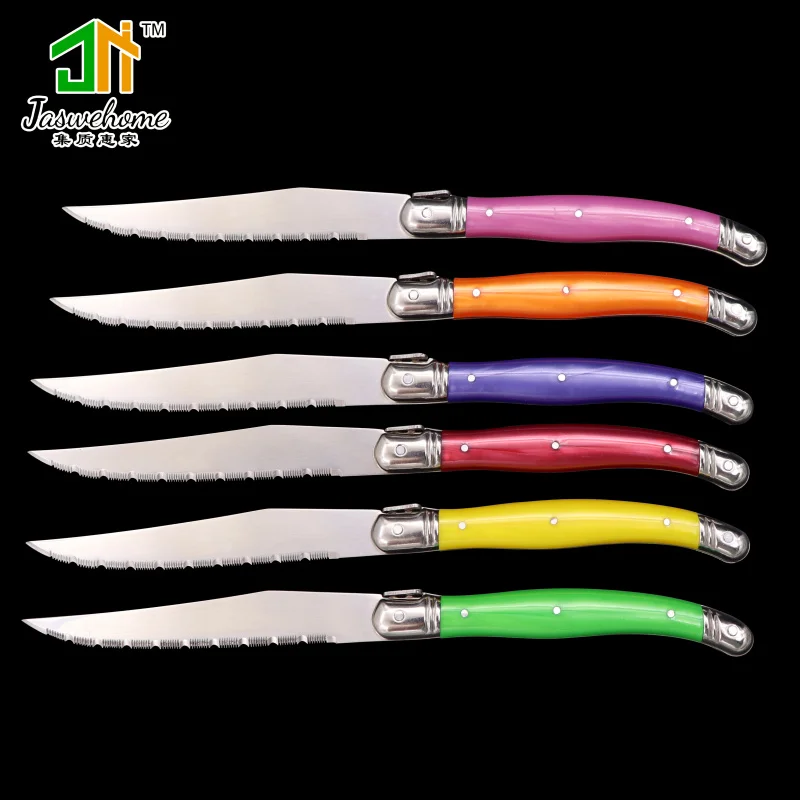 

6pcs Stainless Steel Laguiole Steak Knife Set Dinner Table Knife Flatware Dessert Knife Set Of Knives For Dinner