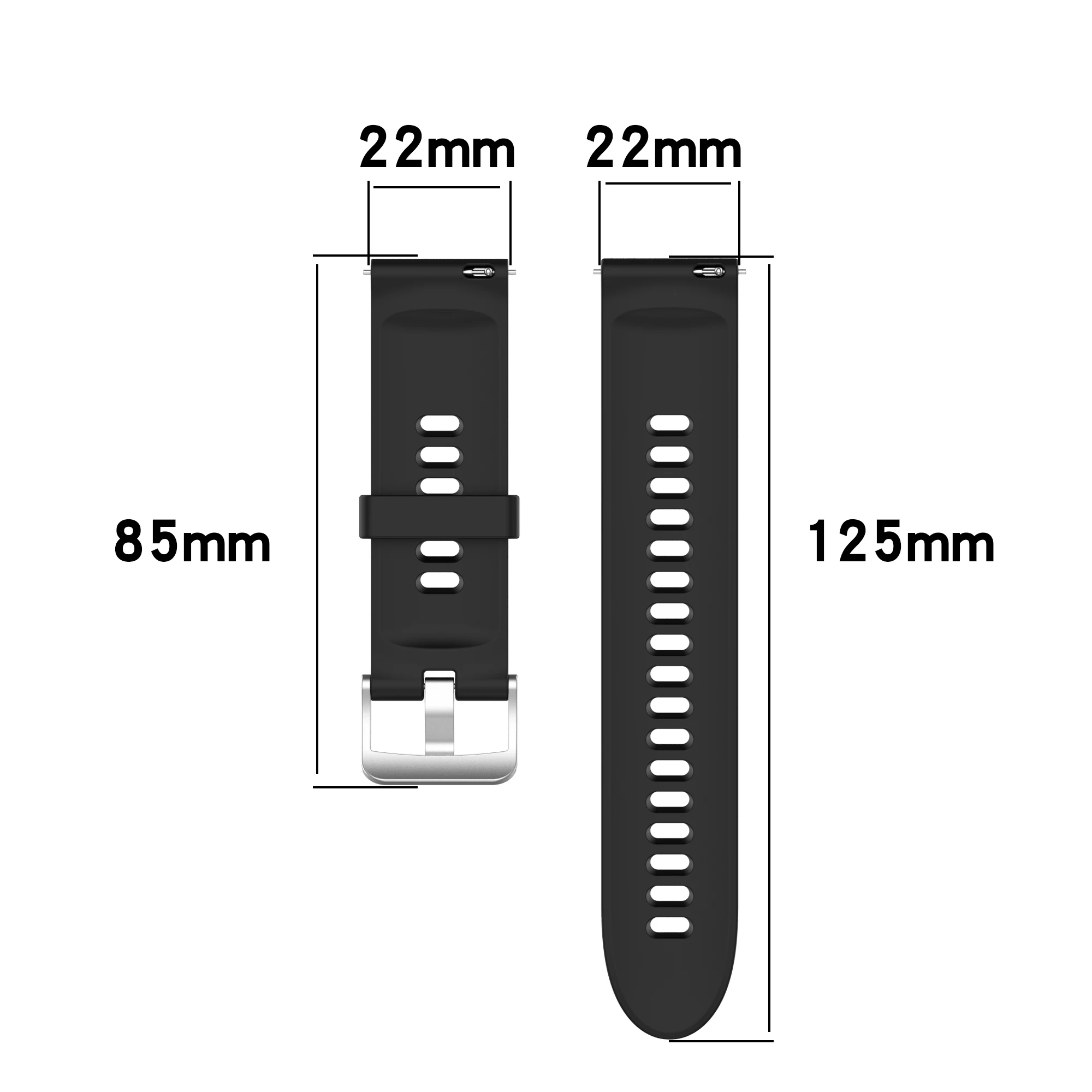 Pulseiras de silicone para relógio Xiaomi Mi, pulseira esportiva colorida, pulseira de liberação rápida para Imilab kw66, venu 2, Realme Watch S, 22mm