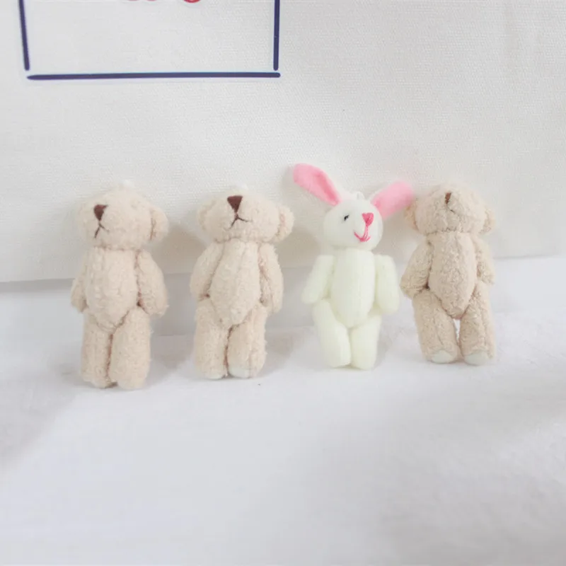 Fashion cute cartoon plush doll teddy bear brooch cute little white rabbit pin girl clothes bag accessories